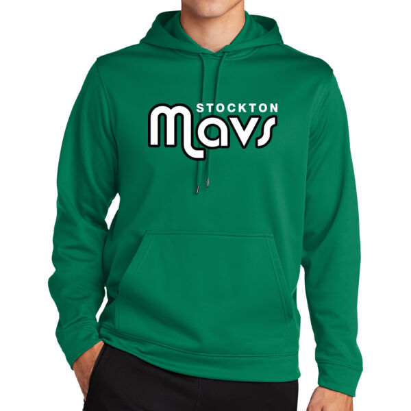 Stockton Mavericks K.Green Sport Wick Fleece Hooded Pullover Thumbnail
