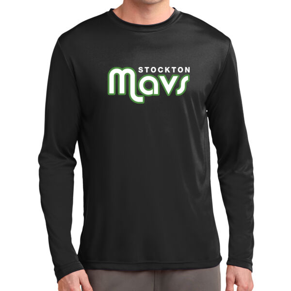 Stockton Mavericks Long Sleeve Black PosiCharge Competitor Tee Thumbnail
