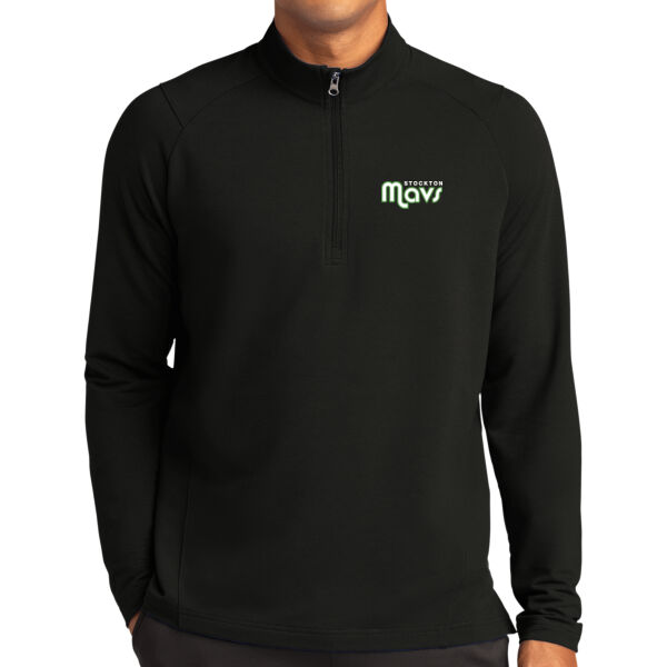 Stockton Mavericks Black Sport Wick Flex Fleece 1/4 Zip Thumbnail