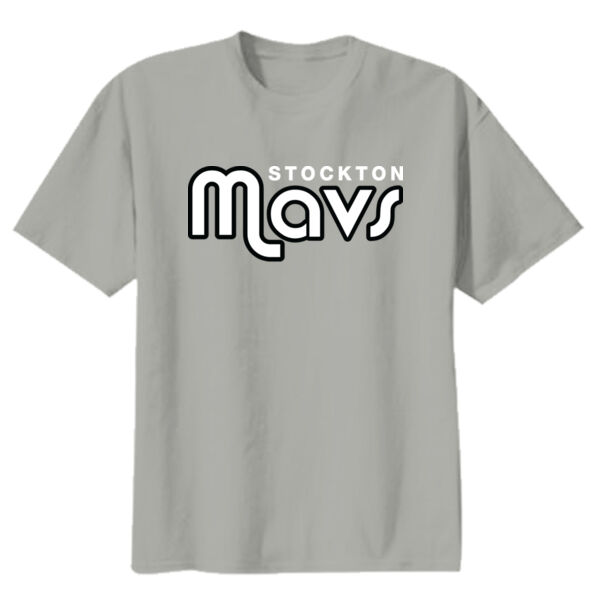 Stockton Mavericks Youth Grey Heavy Cotton 100% Cotton T Shirt Thumbnail