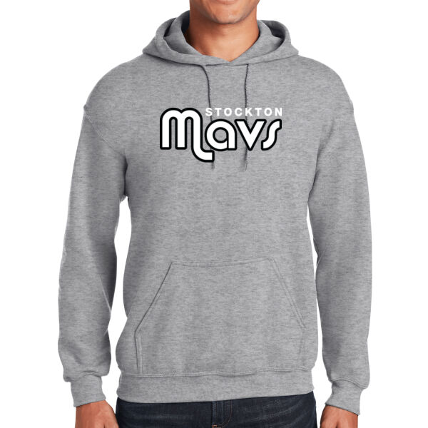 Stockton Mavericks Grey Heavy Blend Hooded Sweatshirt Thumbnail