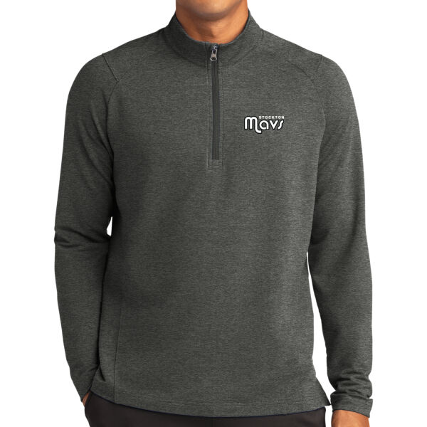 Stockton Mavericks D.Grey Sport Wick Flex Fleece 1/4 Zip Thumbnail