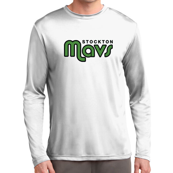 Stockton Mavericks Long Sleeve White PosiCharge Competitor Tee Thumbnail