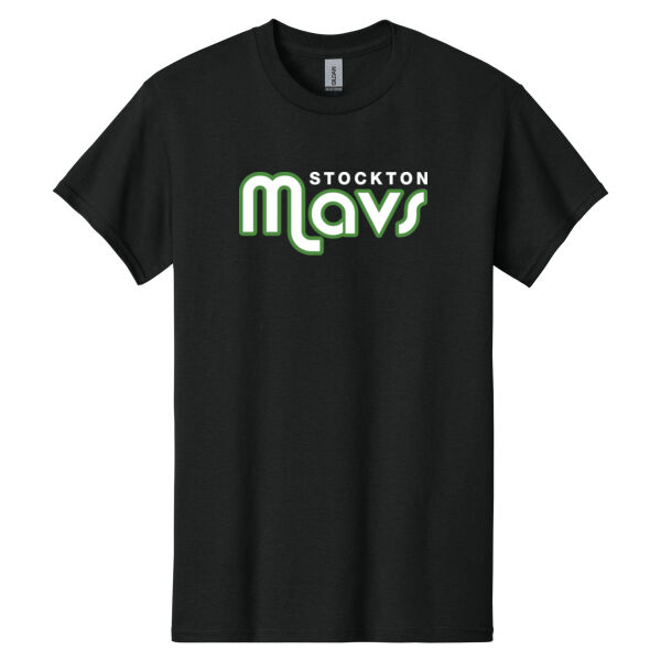 Stockton Mavericks Black Heavy Cotton 100% Cotton T Shirt Thumbnail