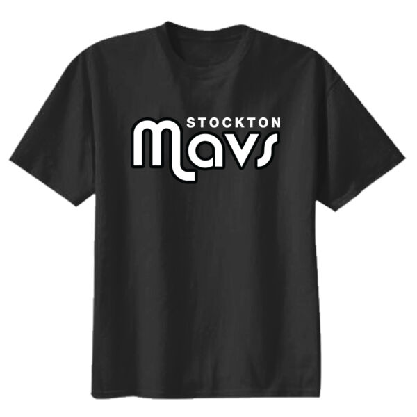 Stockton Mavericks Youth Black Heavy Cotton 100% Cotton T Shirt Thumbnail